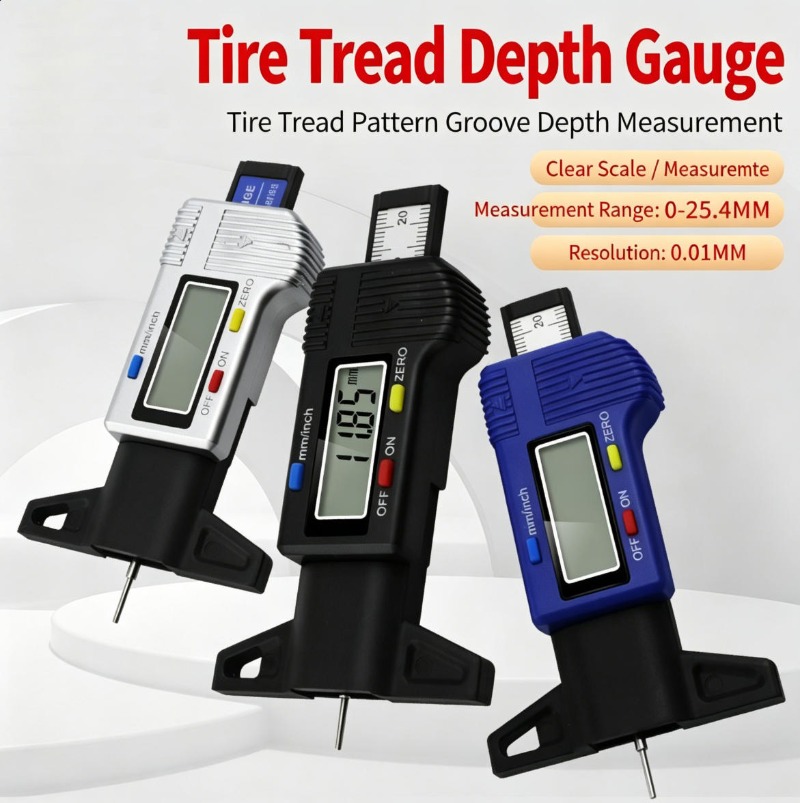 Workshop Measuring Tools - Multifunctional High Precision Digital Tire Tread