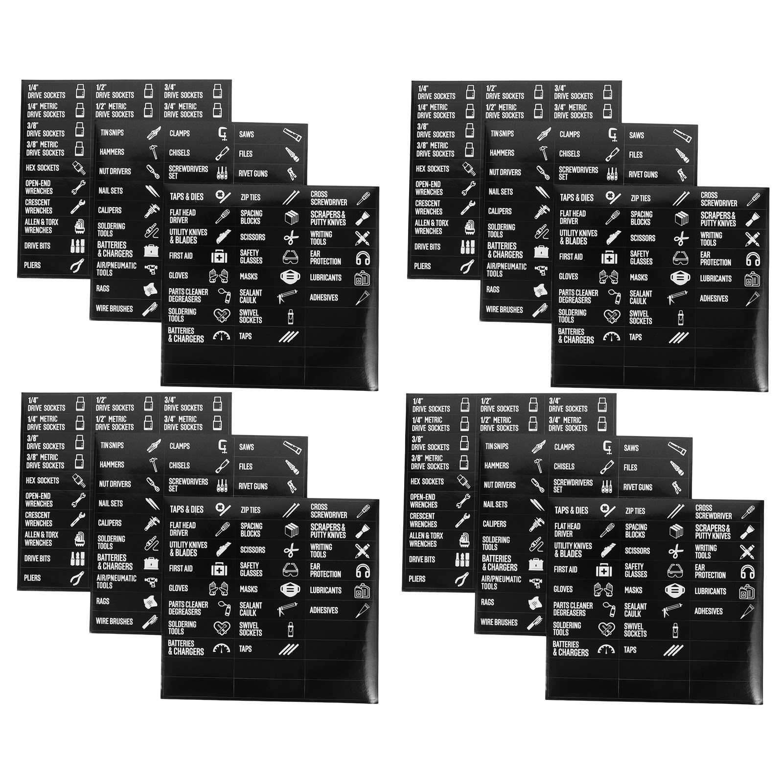 Tools Box For Workshop - 360pcs Toolbox Labels Self-Adhesive Tool Box