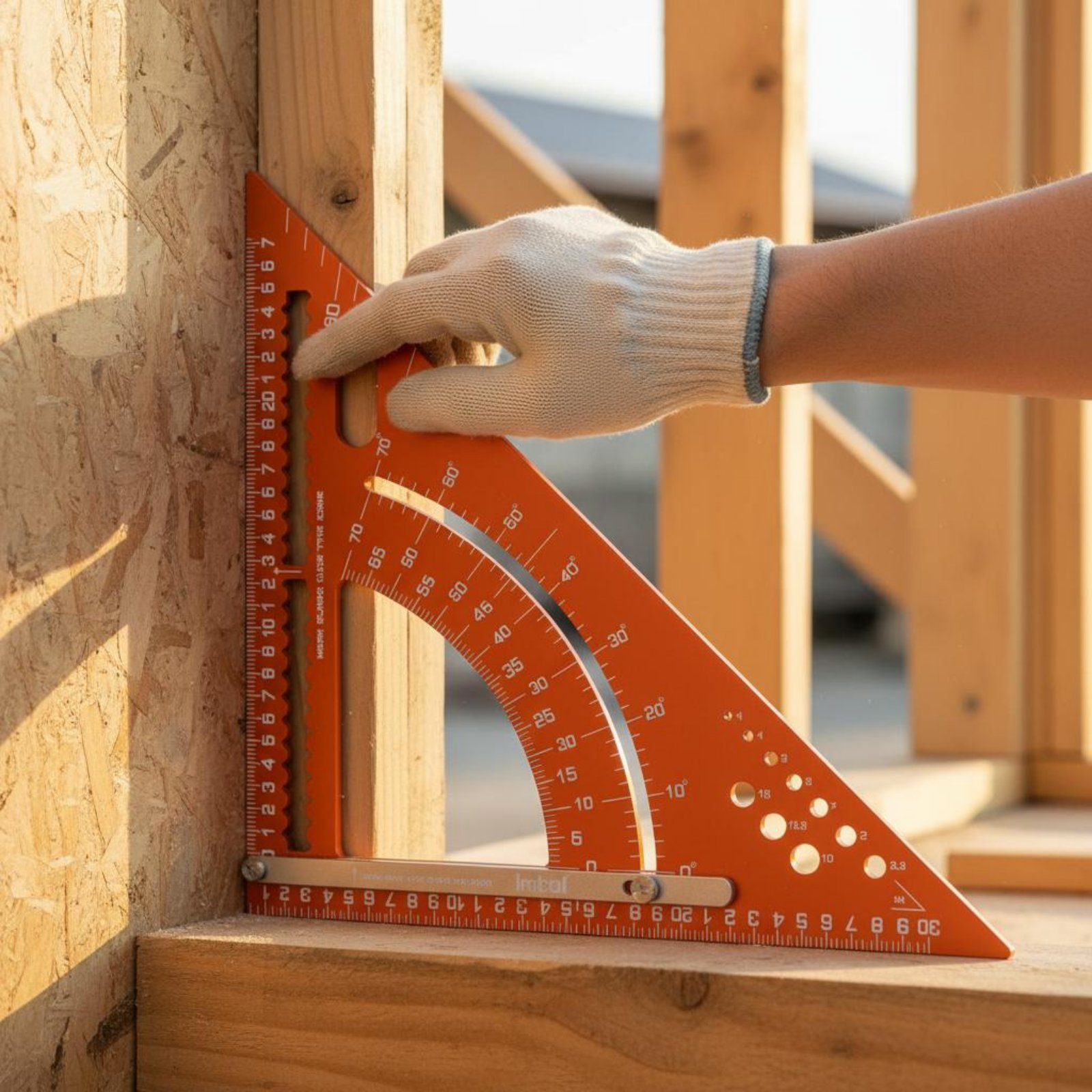 Workshop Measuring Tools - Adjustable Triangle Ruler High Exactness Carpentry