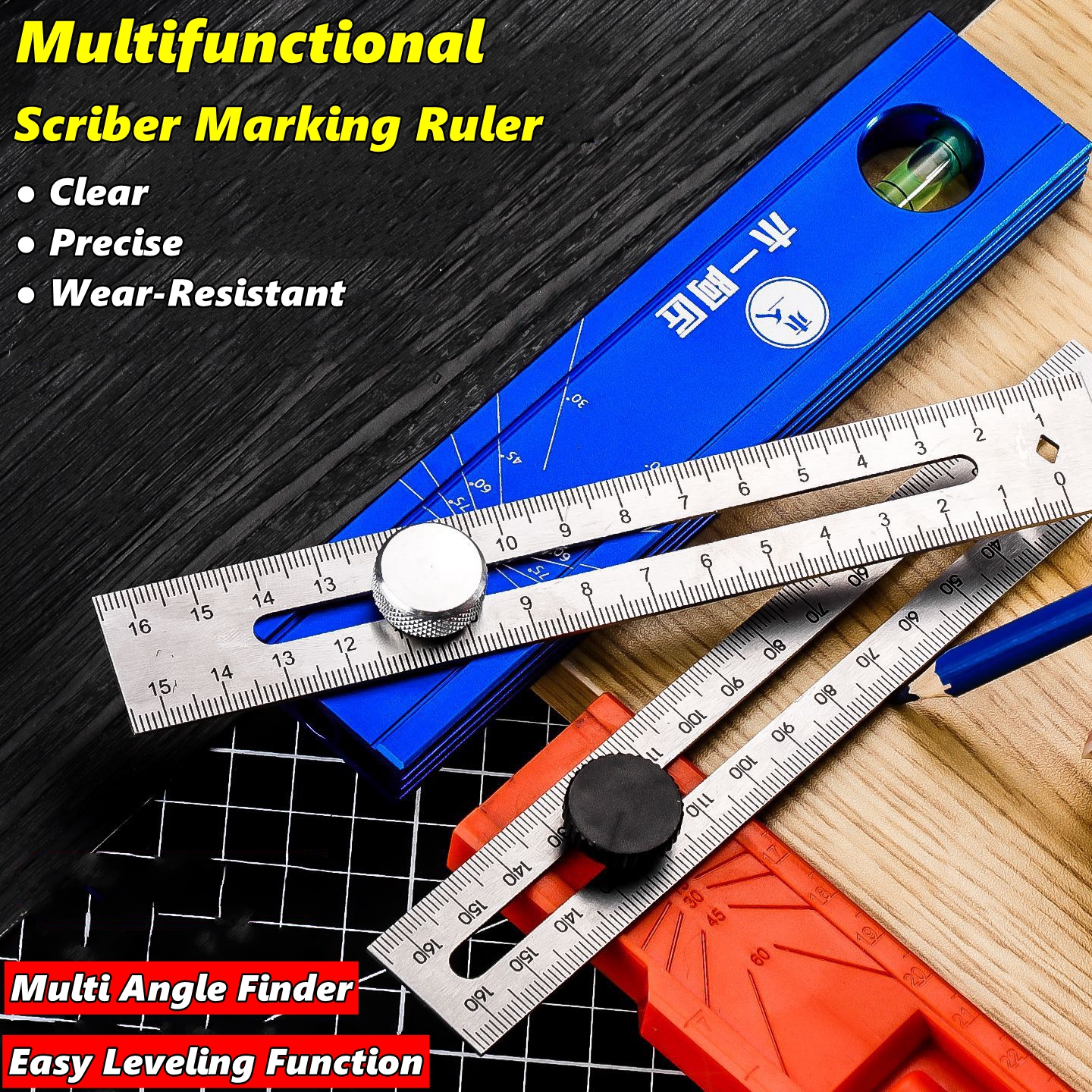 Workshop Measuring Tools - Scriber Marking Tools, Multi Angle Finder