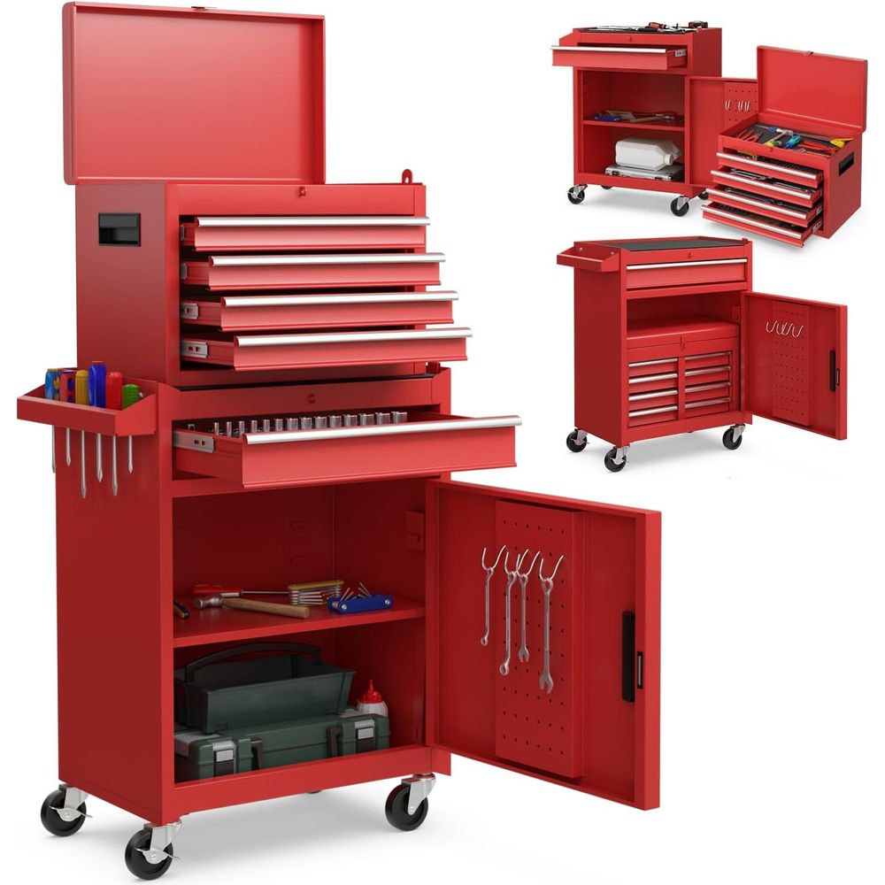 Tools For Metal Workshop - 5-Drawer Rolling Tool Chest with Detachable