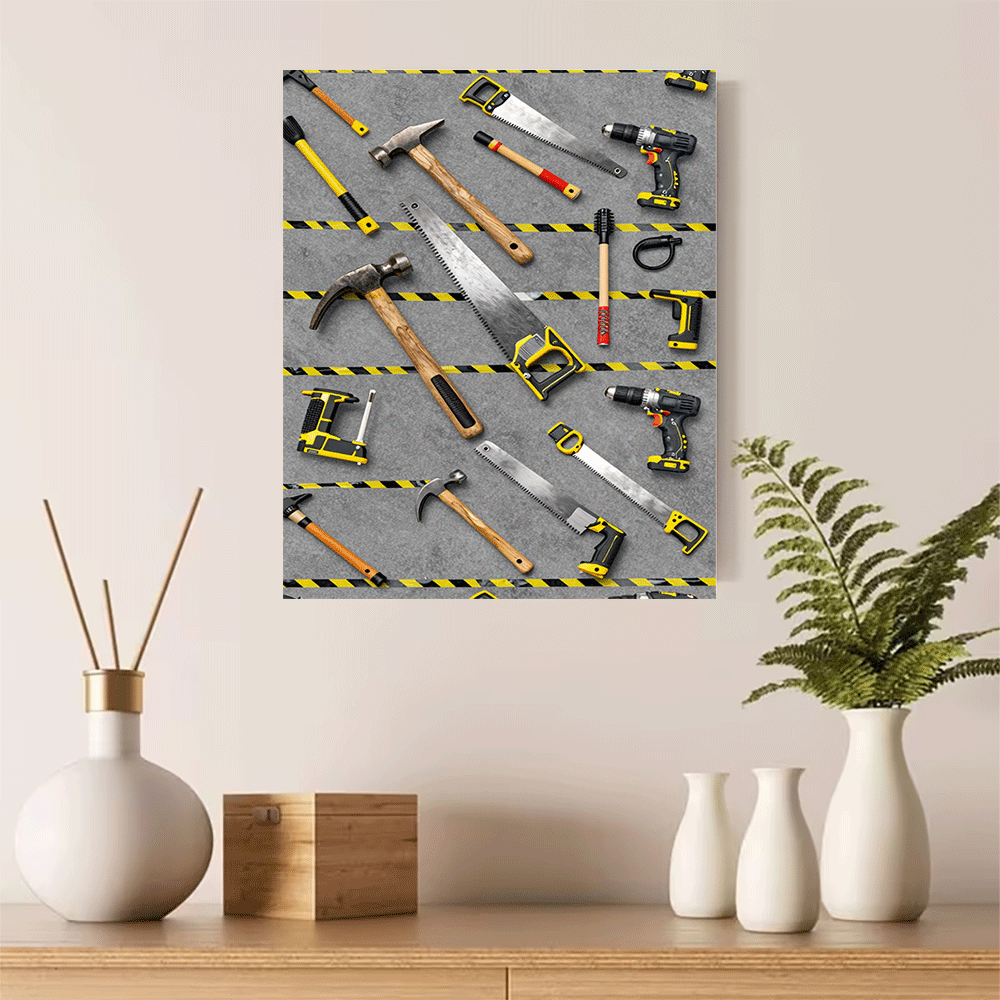 Workshop Tools Background - 1PC-Unframed Canvas poster wall decoration Tool
