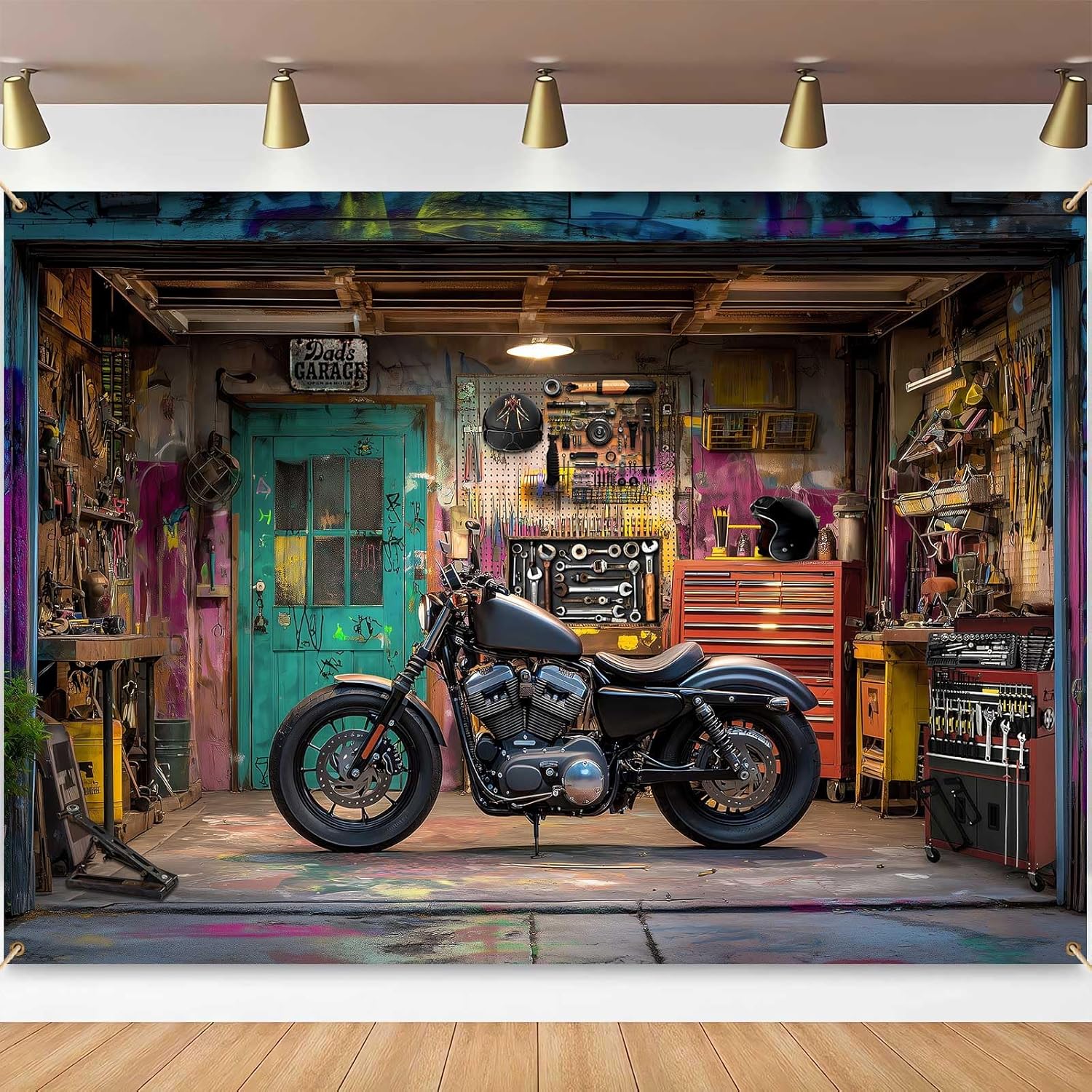Motorcycle Garage Photography  - Workshop Tools Background recensie en prijs