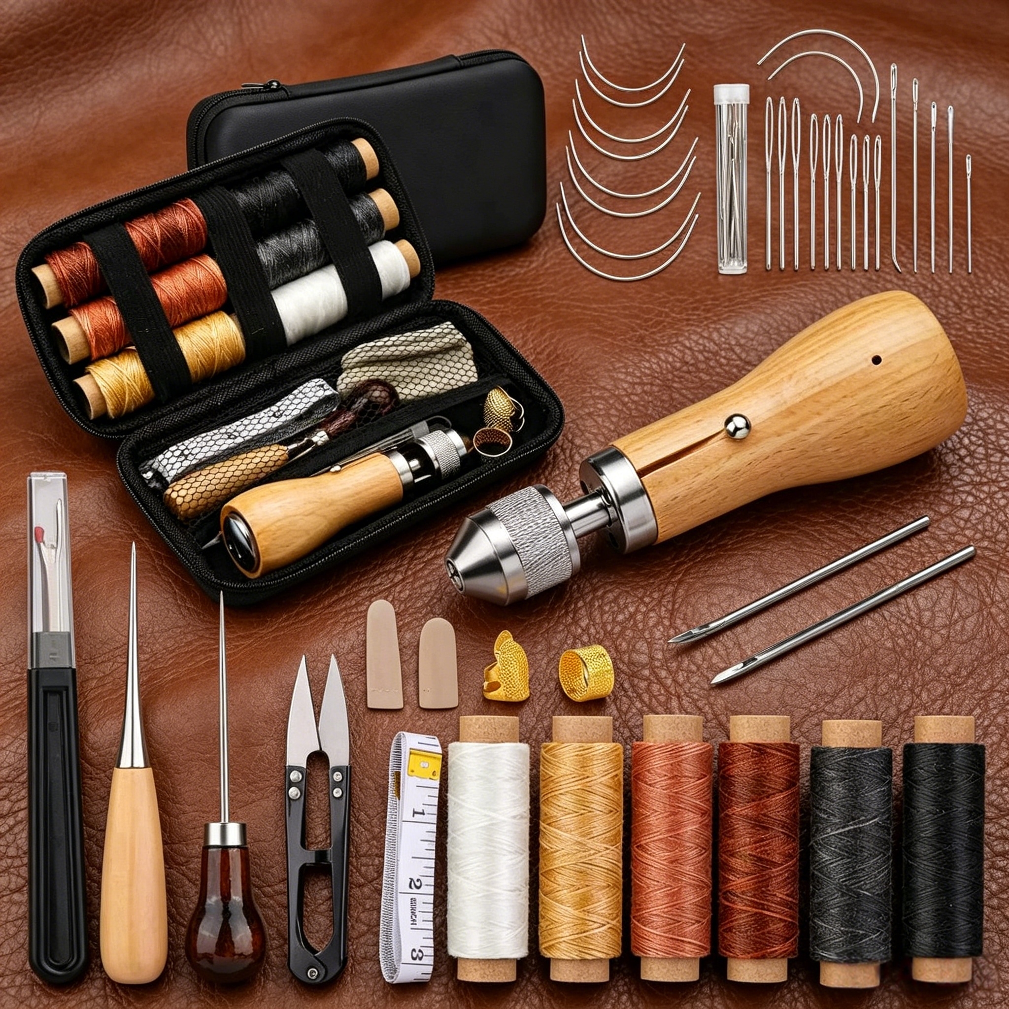 Portable leather tool set, lea - Mechanical Workshop Tools And Equipment recensie en prijs