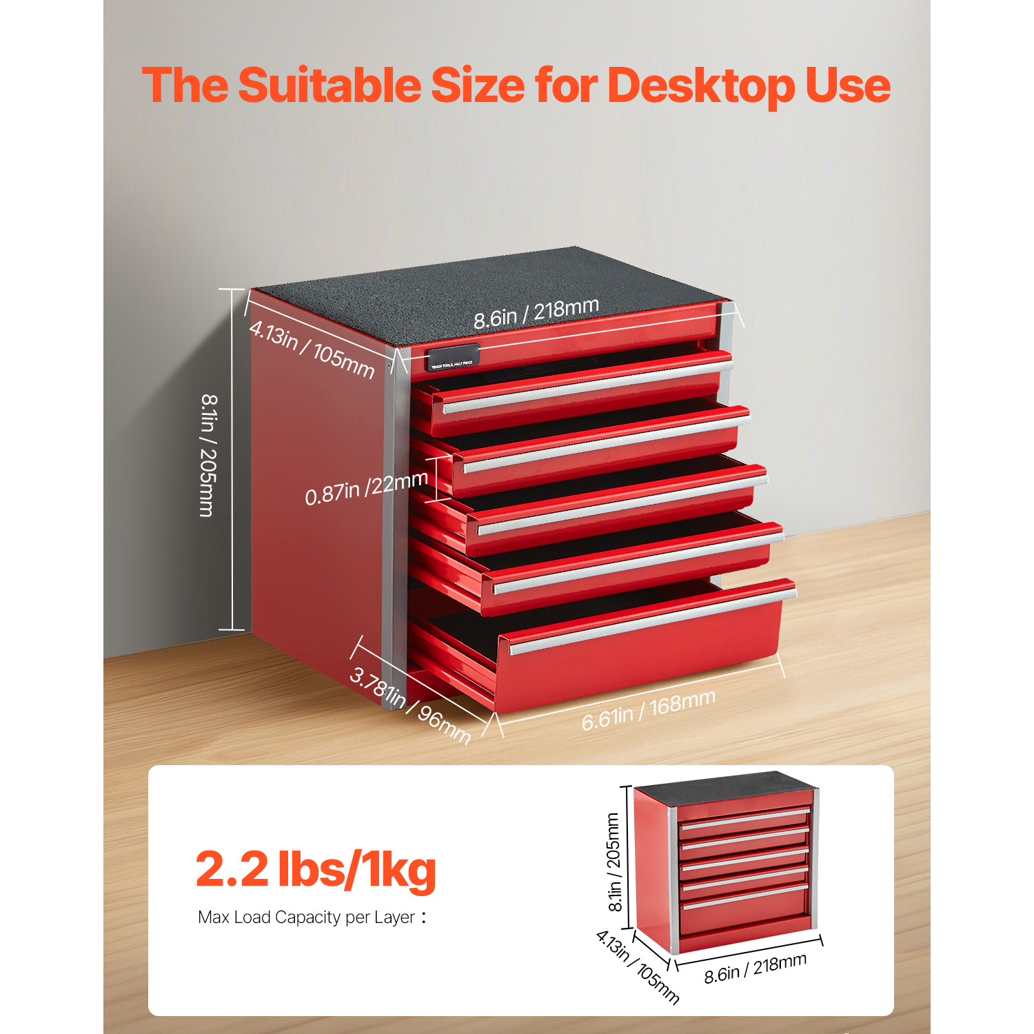 SucceBuy 5-Drawer 8.6in Metal  - Tools Box For Workshop recensie en prijs
