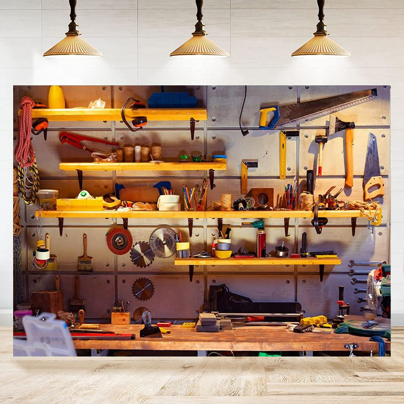 Repair Maintenance Shop Vintag - Workshop Tools Background recensie en prijs