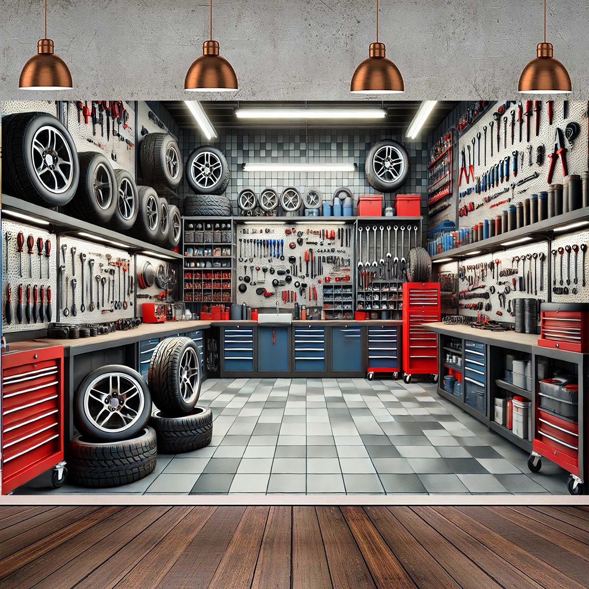 A polyester fiber garage tool  - Workshop Tools Background recensie en prijs