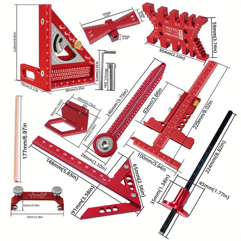 Workshop Carpenter Square Set  - Marking Tools In Workshop recensie en prijs