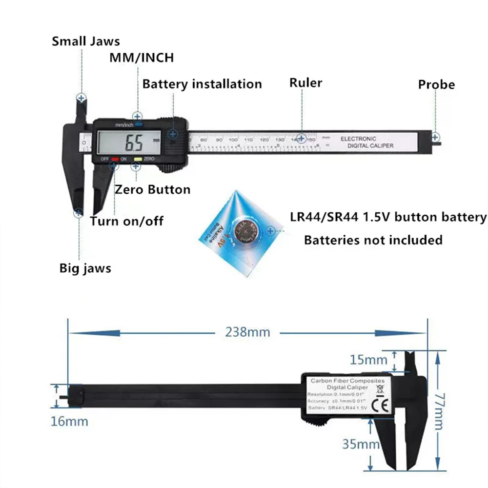100mm 150mm Watch Electronic D - Workshop Measuring Tools recensie en prijs