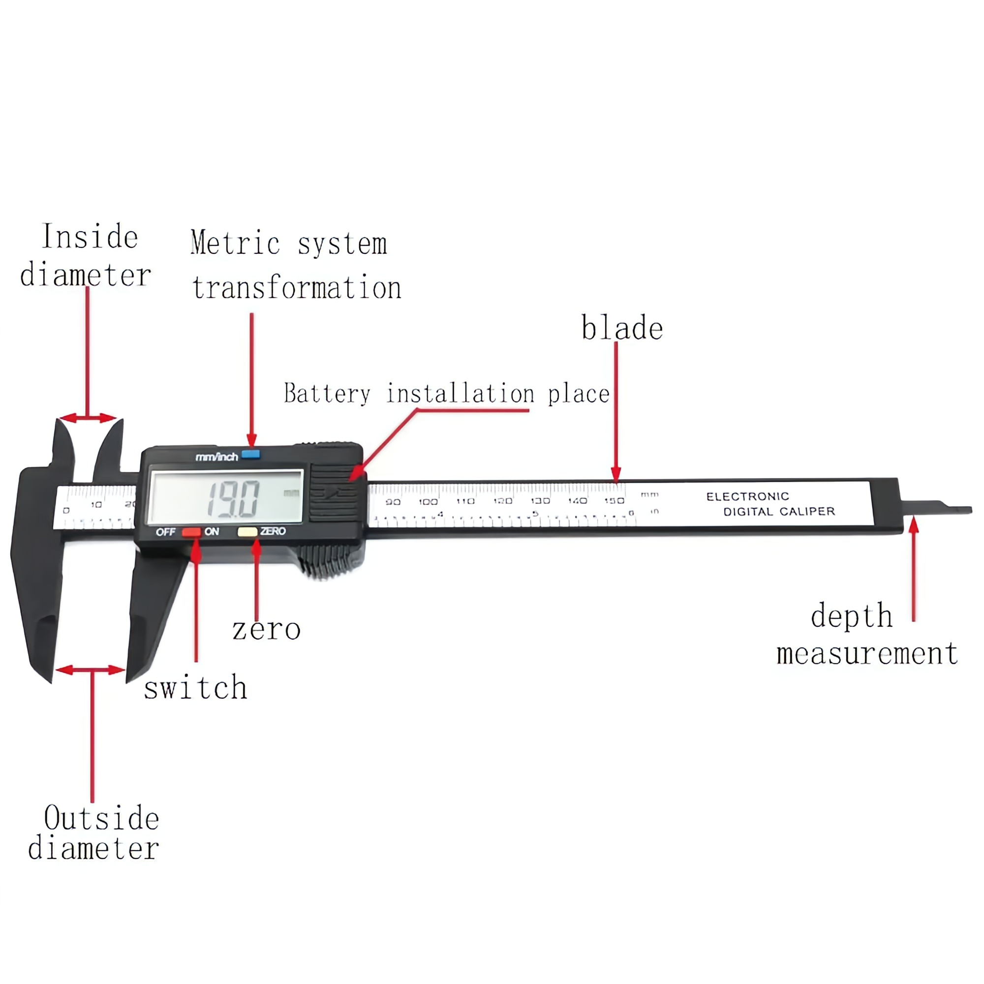 LCD Display 150mm Electronic D - Workshop Measuring Tools recensie en prijs
