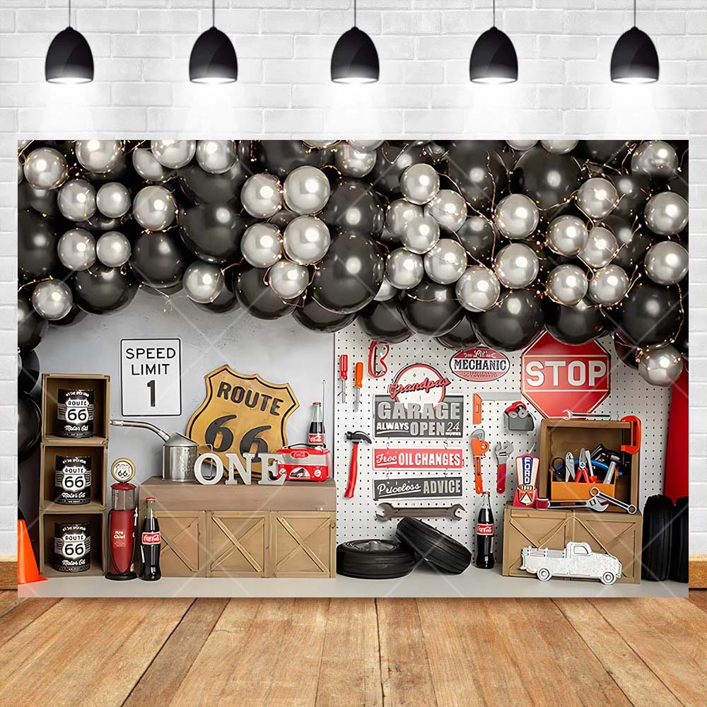 Retro Motorcycle Car Repairs G - Workshop Tools Background recensie en prijs
