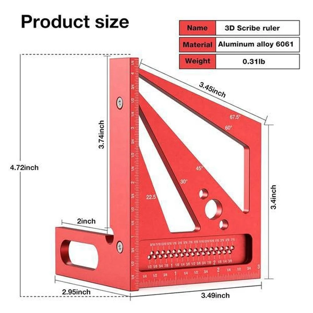 Red 3D Multi Angle Measuring R - Marking Tools In Workshop recensie en prijs